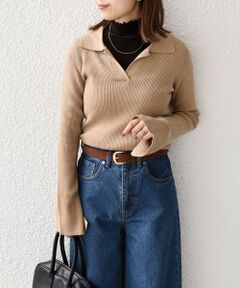 SHIPS / シップス ニット・セーター | SHIPS Colors:〈手洗い可能〉リブ スキッパー ニット