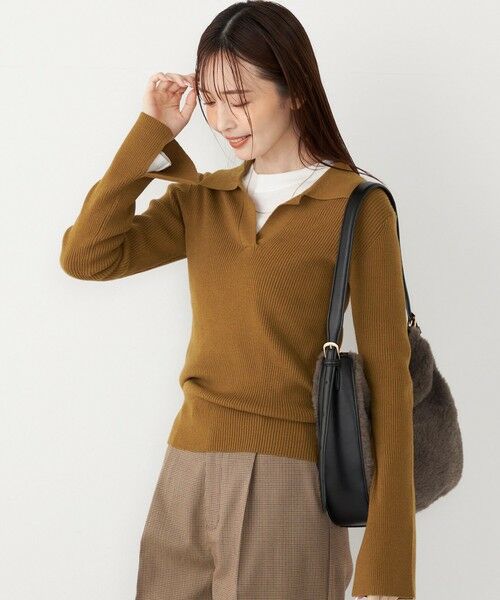 SHIPS / シップス ニット・セーター | SHIPS Colors:〈手洗い可能〉リブ スキッパー ニット | 詳細22