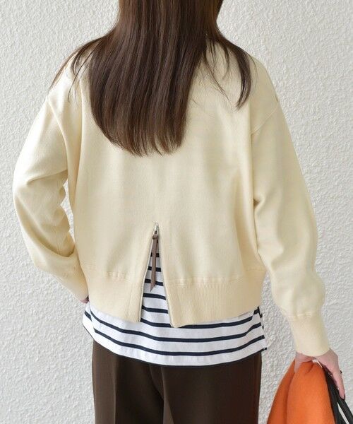 SHIPS / シップス ニット・セーター | 《一部追加予約》SHIPS Colors:〈手洗い可能〉スウェットライク バックジップ ニット◆ | 詳細6