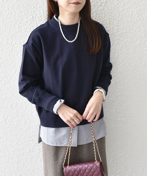 SHIPS / シップス ニット・セーター | 《一部追加予約》SHIPS Colors:〈手洗い可能〉スウェットライク バックジップ ニット◆ | 詳細30