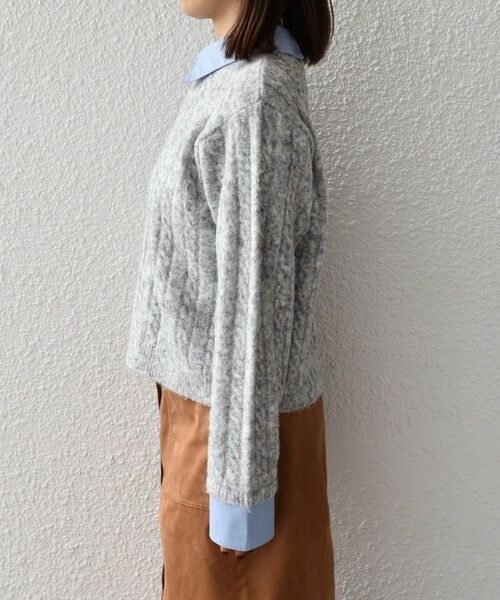 SHIPS / シップス ニット・セーター | SHIPS Colors:〈手洗い可能〉シャツ レイヤードライク ケーブル ニット | 詳細11