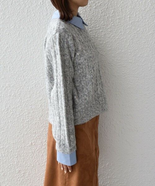 SHIPS / シップス ニット・セーター | SHIPS Colors:〈手洗い可能〉シャツ レイヤードライク ケーブル ニット | 詳細13