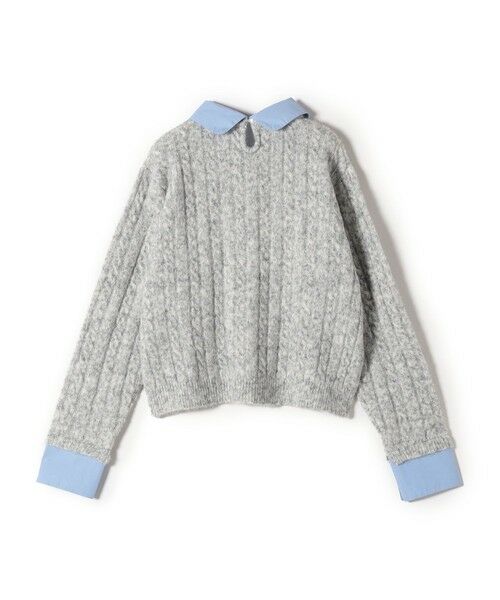 SHIPS / シップス ニット・セーター | SHIPS Colors:〈手洗い可能〉シャツ レイヤードライク ケーブル ニット | 詳細3