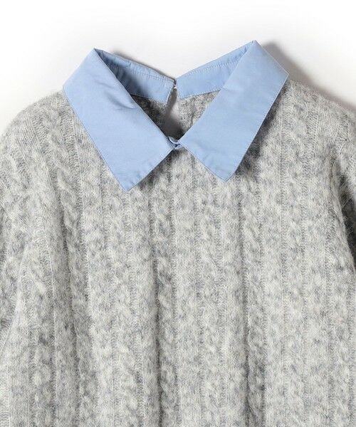 SHIPS / シップス ニット・セーター | SHIPS Colors:〈手洗い可能〉シャツ レイヤードライク ケーブル ニット | 詳細4