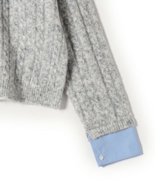 SHIPS / シップス ニット・セーター | SHIPS Colors:〈手洗い可能〉シャツ レイヤードライク ケーブル ニット | 詳細7