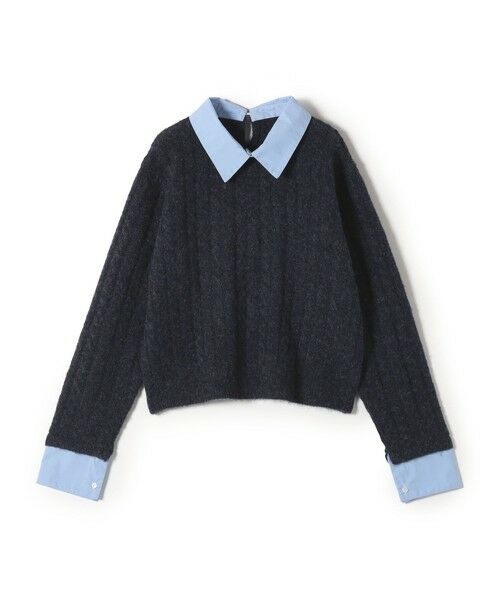 SHIPS / シップス ニット・セーター | SHIPS Colors:〈手洗い可能〉シャツ レイヤードライク ケーブル ニット | 詳細20