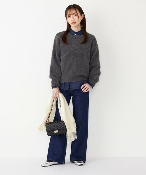 SHIPS / シップス ニット・セーター | SHIPS Colors:〈手洗い可能〉シャギー クルーネック ニット | 詳細3