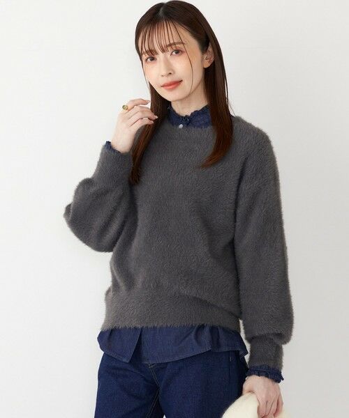 SHIPS / シップス ニット・セーター | SHIPS Colors:〈手洗い可能〉シャギー クルーネック ニット | 詳細7