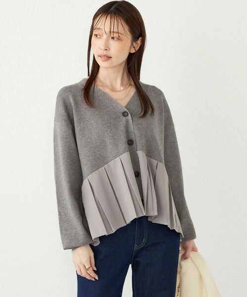 SHIPS / シップス カーディガン・ボレロ | SHIPS Colors:〈手洗い可能〉ヘムプリーツ Vネック カーディガン | 詳細7