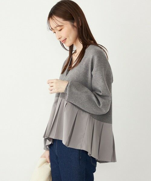 SHIPS / シップス カーディガン・ボレロ | SHIPS Colors:〈手洗い可能〉ヘムプリーツ Vネック カーディガン | 詳細9