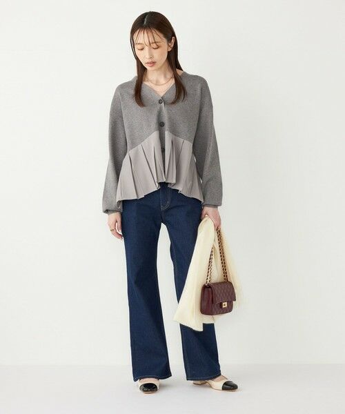 SHIPS / シップス カーディガン・ボレロ | SHIPS Colors:〈手洗い可能〉ヘムプリーツ Vネック カーディガン | 詳細10