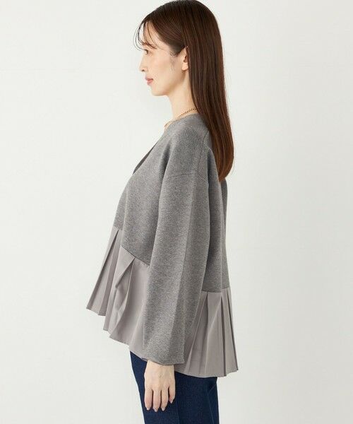 SHIPS / シップス カーディガン・ボレロ | SHIPS Colors:〈手洗い可能〉ヘムプリーツ Vネック カーディガン | 詳細4