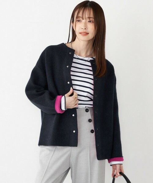 SHIPS / シップス カーディガン・ボレロ | 《一部追加予約》SHIPS Colors:〈手洗い可能〉チャイニーズラクーン 接結 カーディガン◆ | 詳細24