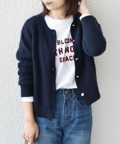 SHIPS / シップス カーディガン・ボレロ | SHIPS Colors:フォックス アンゴラ クルーネック カーディガン◇