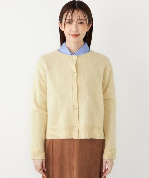 SHIPS / シップス カーディガン・ボレロ | SHIPS Colors:フォックス アンゴラ クルーネック カーディガン◇ | 詳細8
