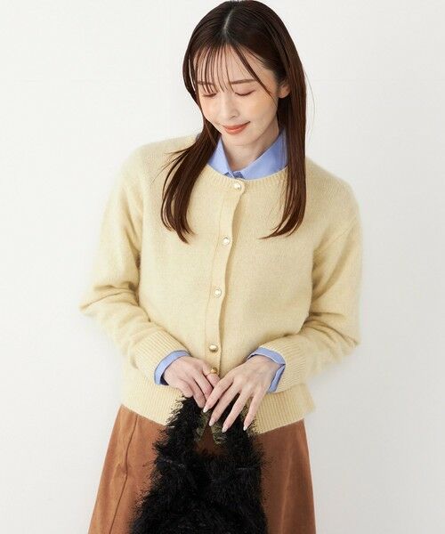 SHIPS / シップス カーディガン・ボレロ | SHIPS Colors:フォックス アンゴラ クルーネック カーディガン◇ | 詳細13