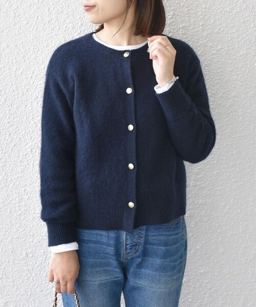 SHIPS / シップス カーディガン・ボレロ | SHIPS Colors:フォックス アンゴラ クルーネック カーディガン◇ | 詳細25