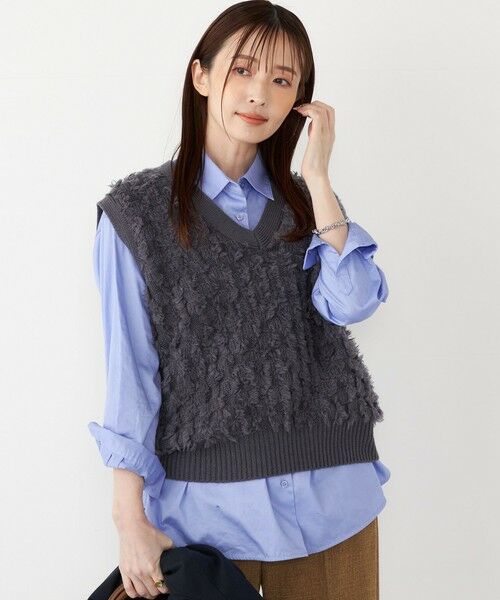 SHIPS / シップス ベスト | SHIPS Colors:〈手洗い可能〉フリンジ ベスト | 詳細9