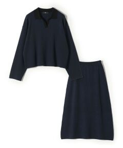SHIPS / シップス ニット・セーター | SHIPS Colors:〈手洗い可能〉スキッパー ニット × スカート セットアップ◇