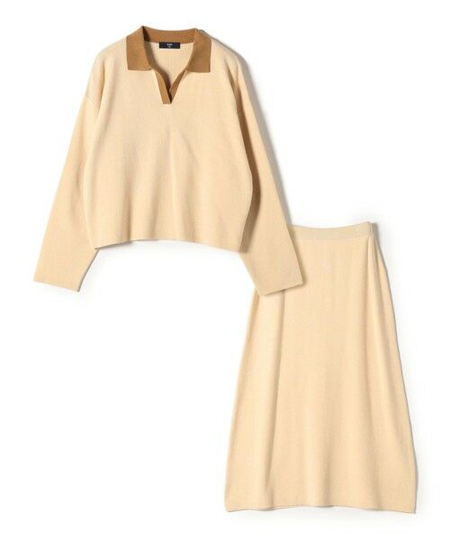 SHIPS / シップス ニット・セーター | SHIPS Colors:〈手洗い可能〉スキッパー ニット × スカート セットアップ◇ | 詳細1