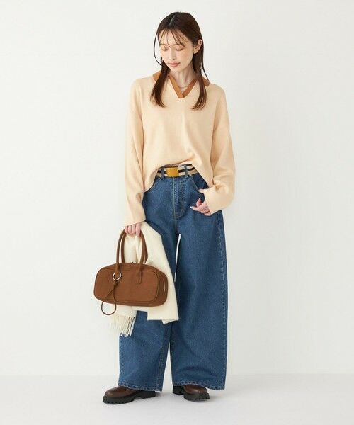 SHIPS / シップス ニット・セーター | SHIPS Colors:〈手洗い可能〉スキッパー ニット × スカート セットアップ◇ | 詳細5