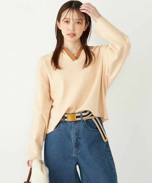 SHIPS / シップス ニット・セーター | SHIPS Colors:〈手洗い可能〉スキッパー ニット × スカート セットアップ◇ | 詳細10