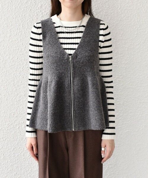 SHIPS / シップス ニット・セーター | SHIPS Colors:〈手洗い可能〉ジップ ビスチェ × ボーダー ニット セット◇ | 詳細14