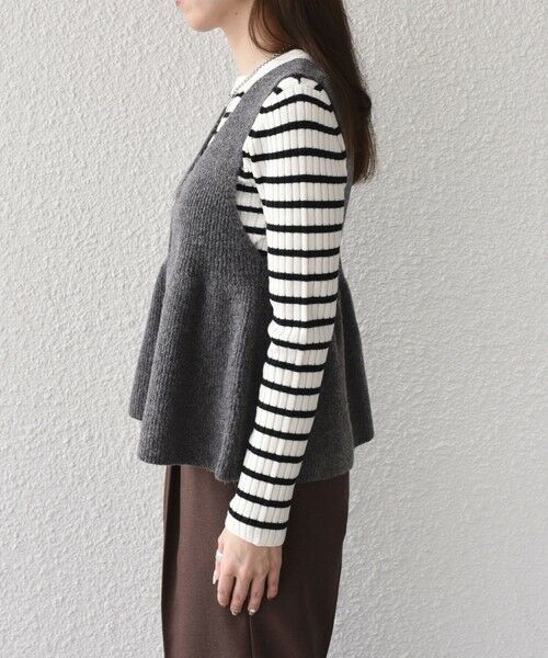 SHIPS / シップス ニット・セーター | SHIPS Colors:〈手洗い可能〉ジップ ビスチェ × ボーダー ニット セット◇ | 詳細15