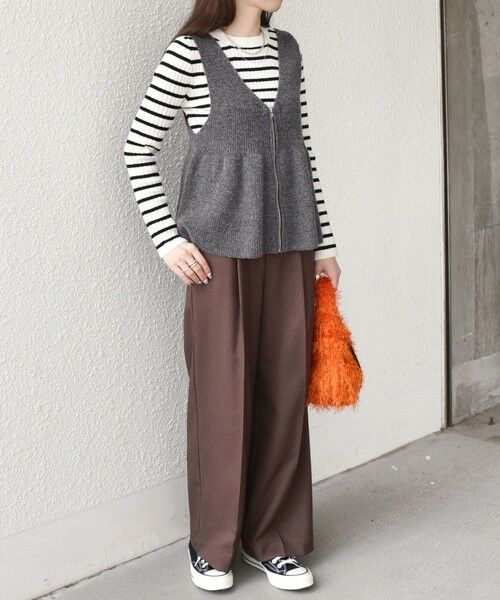 SHIPS / シップス ニット・セーター | SHIPS Colors:〈手洗い可能〉ジップ ビスチェ × ボーダー ニット セット◇ | 詳細25