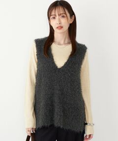 SHIPS / シップス ニット・セーター | SHIPS Colors:〈手洗い可能〉ポコポコ ベスト × リブニット セット◇