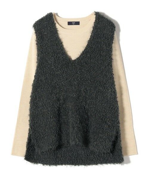 SHIPS / シップス ニット・セーター | SHIPS Colors:〈手洗い可能〉ポコポコ ベスト × リブニット セット◇ | 詳細1