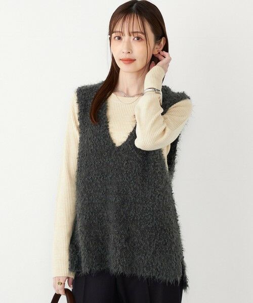 SHIPS / シップス ニット・セーター | SHIPS Colors:〈手洗い可能〉ポコポコ ベスト × リブニット セット◇ | 詳細22