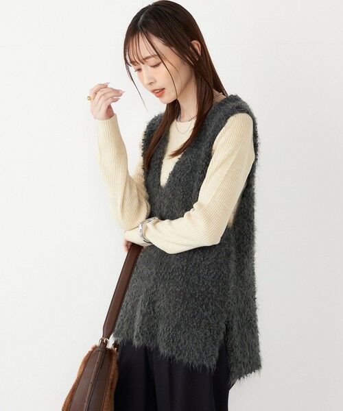 SHIPS / シップス ニット・セーター | SHIPS Colors:〈手洗い可能〉ポコポコ ベスト × リブニット セット◇ | 詳細24