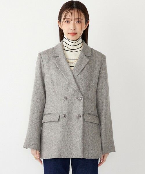 SHIPS / シップス テーラードジャケット | SHIPS Colors:〈手洗い可能〉メランジ ヘリンボーン ダブルボタン ジャケット | 詳細3