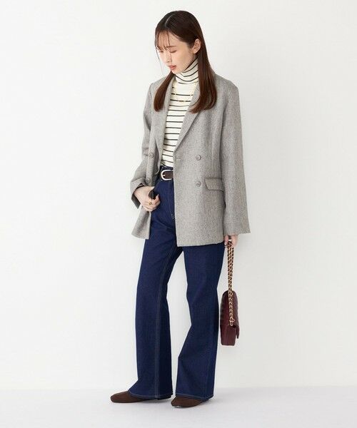 SHIPS / シップス テーラードジャケット | SHIPS Colors:〈手洗い可能〉メランジ ヘリンボーン ダブルボタン ジャケット | 詳細7