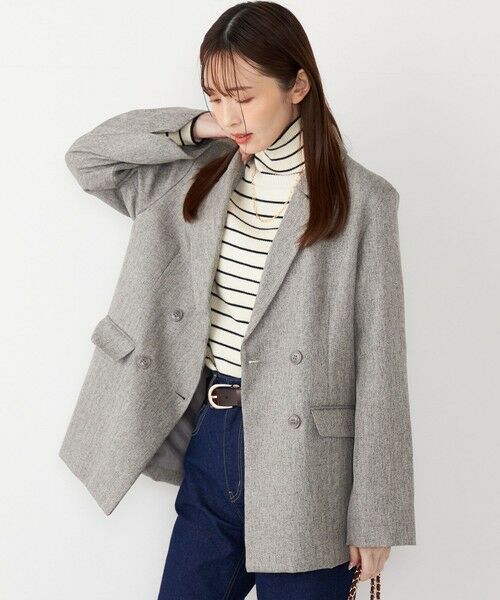 SHIPS / シップス テーラードジャケット | SHIPS Colors:〈手洗い可能〉メランジ ヘリンボーン ダブルボタン ジャケット | 詳細8