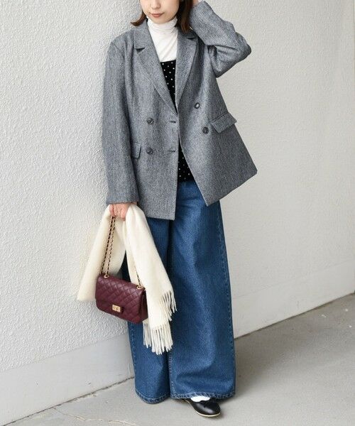 SHIPS / シップス テーラードジャケット | SHIPS Colors:〈手洗い可能〉メランジ ヘリンボーン ダブルボタン ジャケット | 詳細21