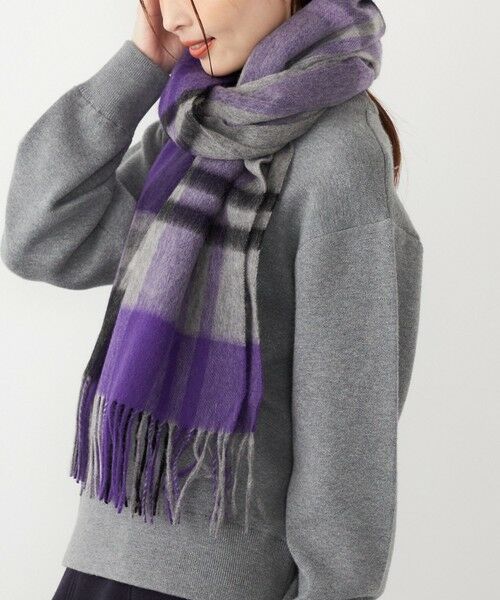 SHIPS / シップス マフラー・ショール・スヌード・ストール | SHIPS Colors:〈手洗い可能〉ウール チェック ストール | 詳細3