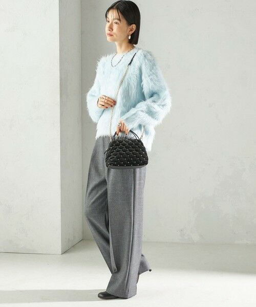 SHIPS / シップス ショルダーバッグ | ポリエステル ベロア キルティング バッグ | 詳細4