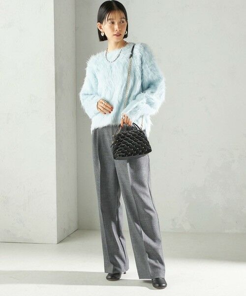 SHIPS / シップス ショルダーバッグ | ポリエステル ベロア キルティング バッグ | 詳細5