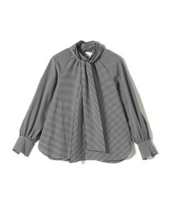 SHIPS / シップス シャツ・ブラウス | SHIPS Primary Navy Label:〈手洗い可能〉ストレッチ ギンガム ボウタイ ブラウス