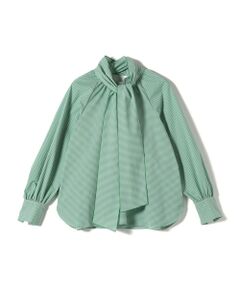 SHIPS / シップス シャツ・ブラウス | SHIPS Primary Navy Label:〈手洗い可能〉ストレッチ ギンガム ボウタイ ブラウス