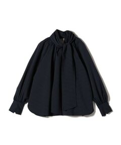 SHIPS / シップス シャツ・ブラウス | SHIPS Primary Navy Label:ストレッチ ギンガム ボウタイ ブラウス