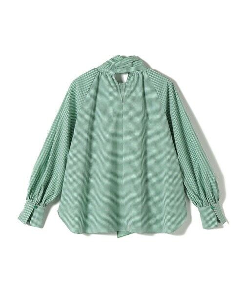 SHIPS / シップス シャツ・ブラウス | SHIPS Primary Navy Label:〈手洗い可能〉ストレッチ ギンガム ボウタイ ブラウス | 詳細2