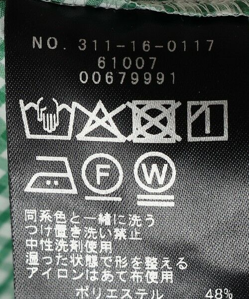 SHIPS / シップス シャツ・ブラウス | SHIPS Primary Navy Label:〈手洗い可能〉ストレッチ ギンガム ボウタイ ブラウス | 詳細7