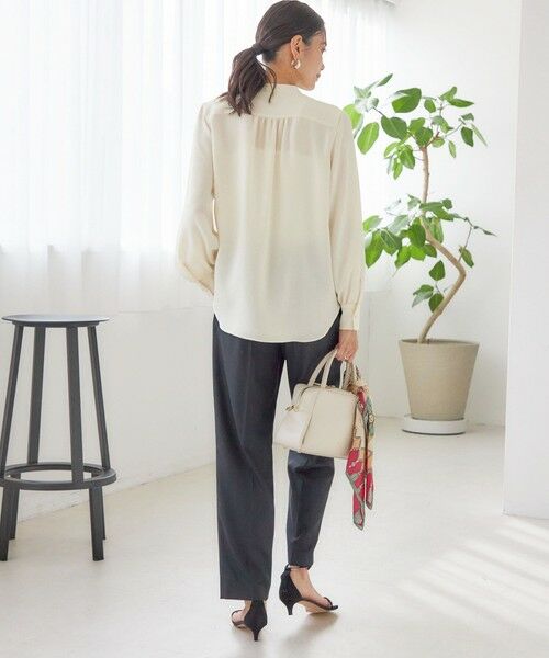 SHIPS / シップス シャツ・ブラウス | 〈洗濯機可能〉ポリエステル カルゼ フリル ブラウス | 詳細3