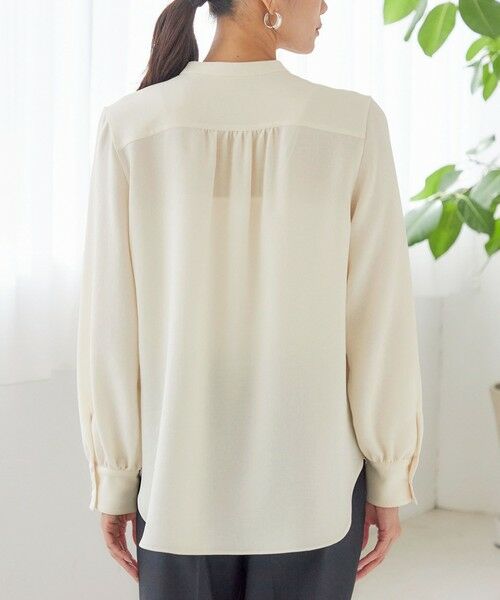 SHIPS / シップス シャツ・ブラウス | 〈洗濯機可能〉ポリエステル カルゼ フリル ブラウス | 詳細11