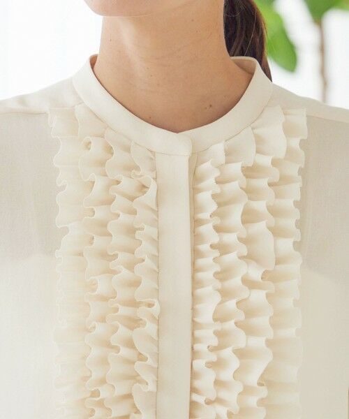 SHIPS / シップス シャツ・ブラウス | 〈洗濯機可能〉ポリエステル カルゼ フリル ブラウス | 詳細13