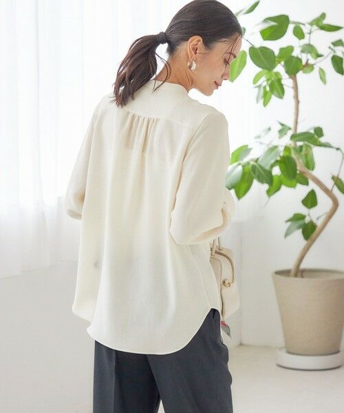 SHIPS / シップス シャツ・ブラウス | 〈洗濯機可能〉ポリエステル カルゼ フリル ブラウス | 詳細5