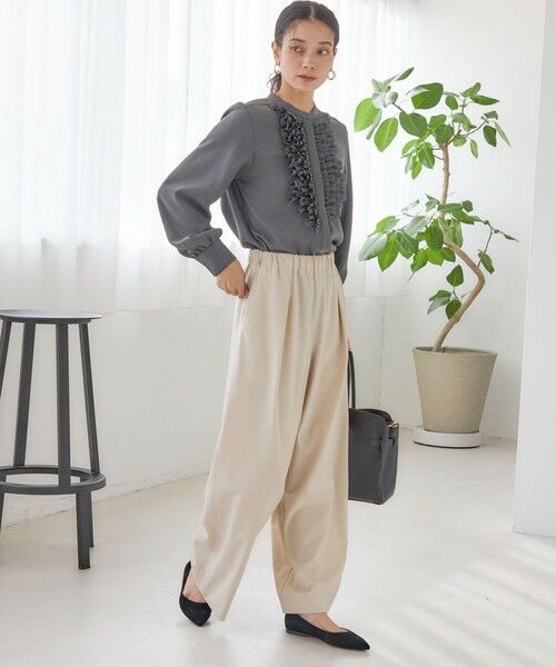 SHIPS / シップス シャツ・ブラウス | 〈洗濯機可能〉ポリエステル カルゼ フリル ブラウス | 詳細16